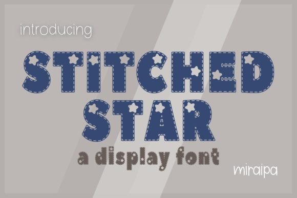 Stitched Star: A Playful Font for Whimsical Designs