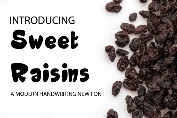 Sweet Raisins: A Playful Font for Creative Branding