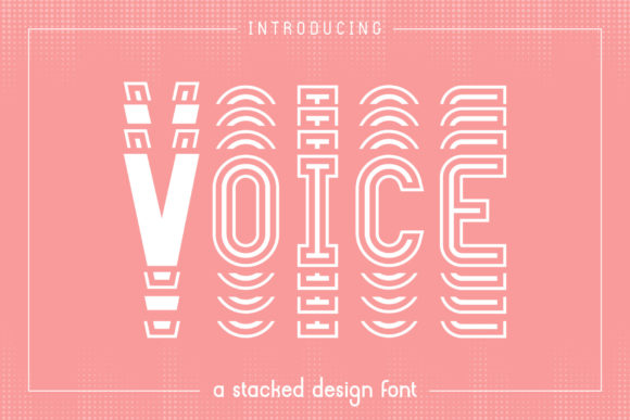 Voice: The Dynamic Display Font for Overlapping Characters